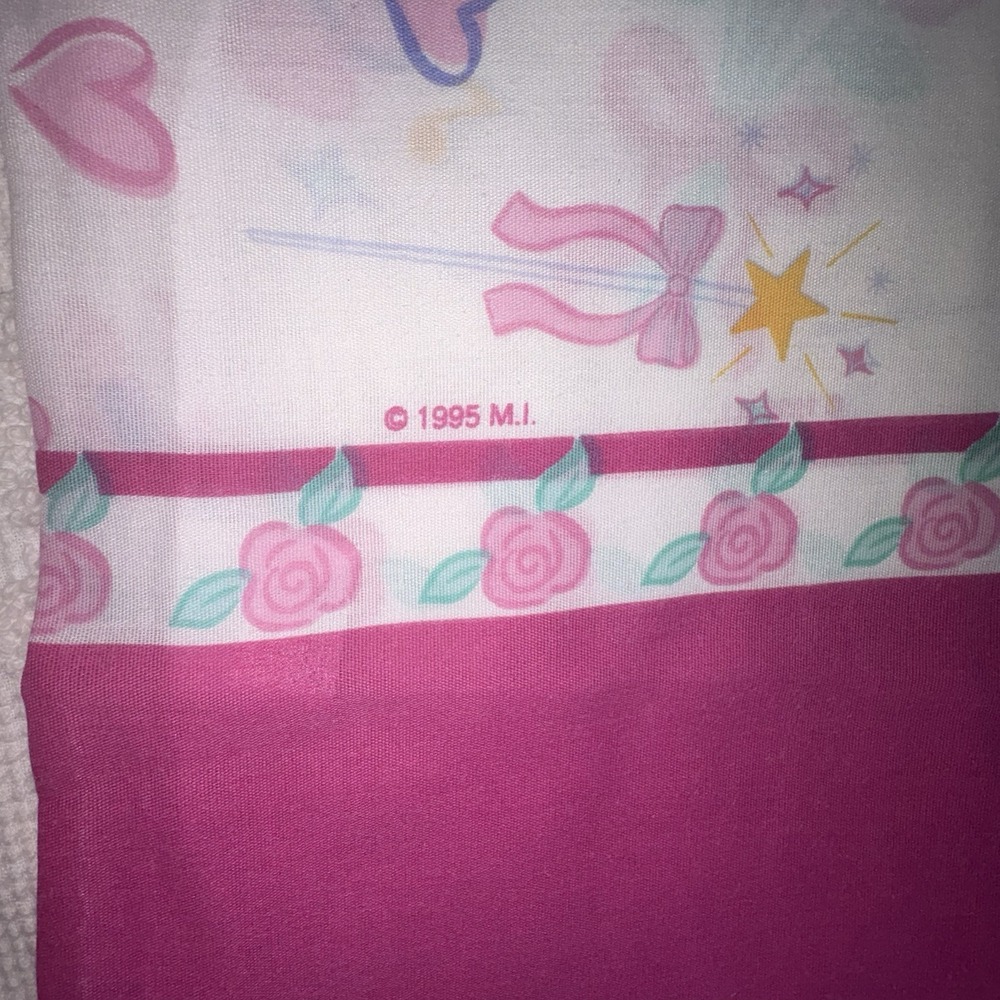 Barbie Twin Size Flat Sheet Skirt Curtain Panels Pillowcase VTG 1995 - Picture 3 of 16